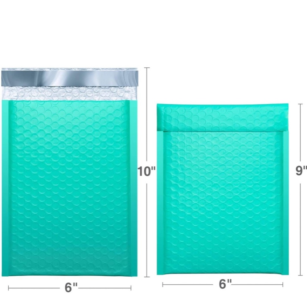 10 pack Bubble Envelope 6 x 9 inch- Teal - Picture 3 of 5